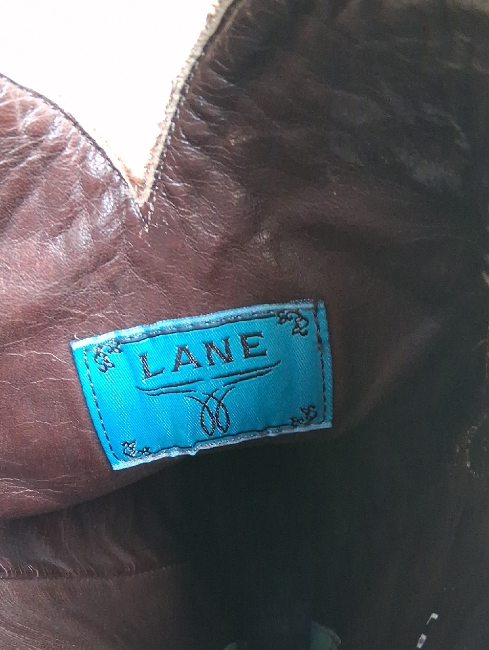 LANE Turquoise and Brown Leather Cowboy Boots, Size 9 - Picture 5 of 5